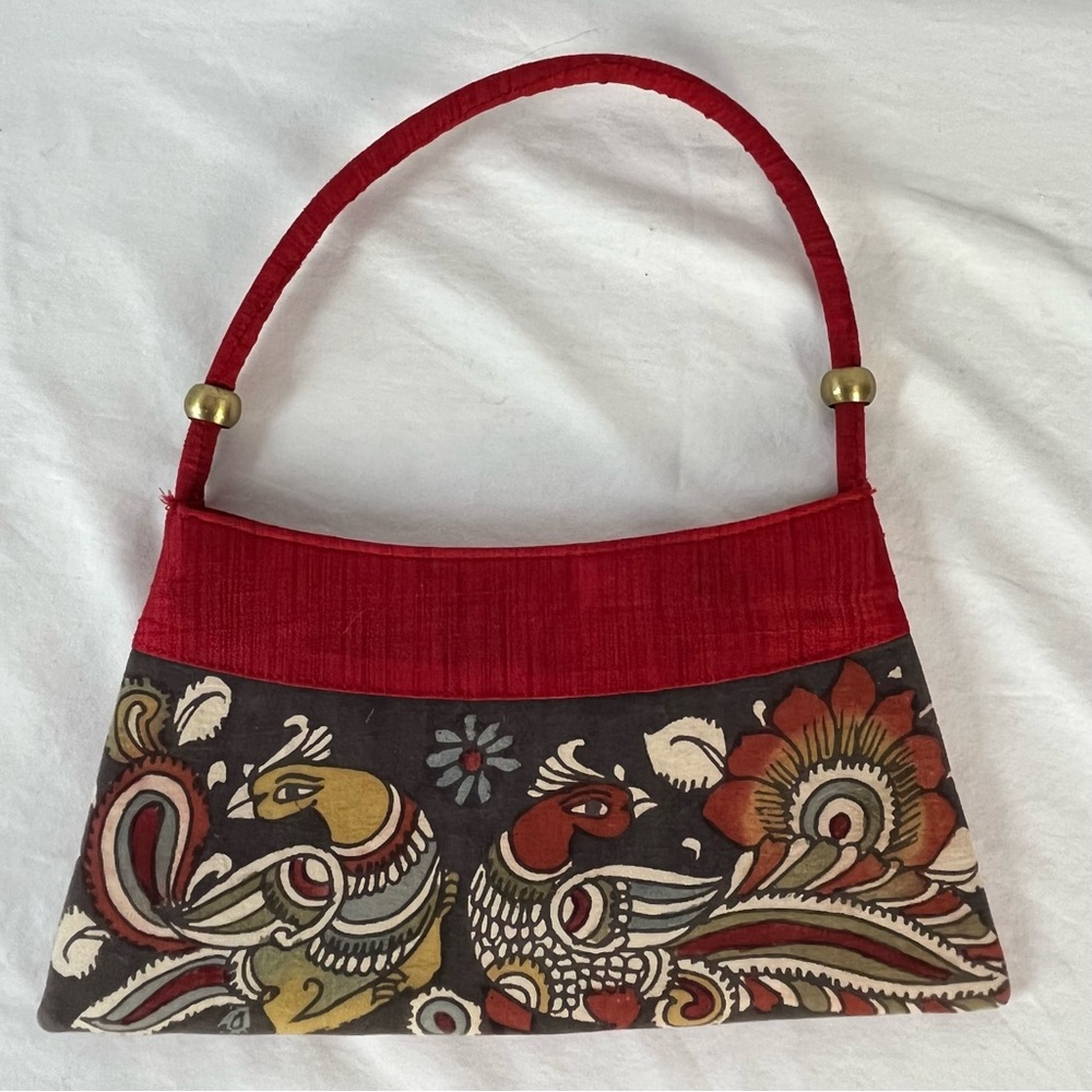 Kalamkari Art Handcrafted Handbag hand painted in India
